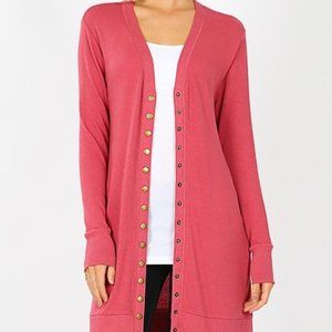 Plus Size Long Sleeve Cardigan